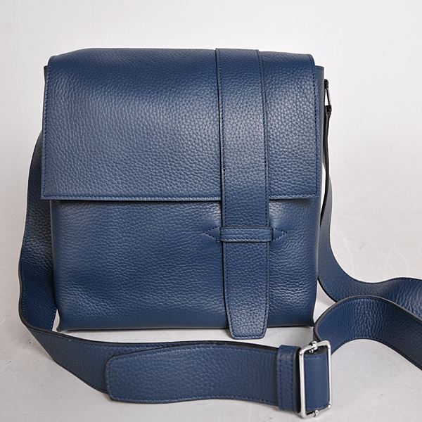 92.114 Hermes Alfred Bag in pelle clemence in Dark Blue